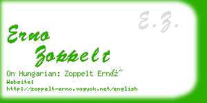 erno zoppelt business card